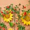 Glitzhome&#xAE; 4ft. Metal Sunflowers Garden Trellis